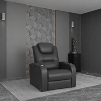 Canapé inclinable électrique en cuir pleine fleur, extensible, zéro gravité, pour appartements et salons de centres commerciaux