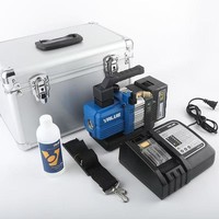Pompe à vide rotative à double étage sans fil 18V, batterie au lithium, pompe portable pour la réparation de climatiseurs