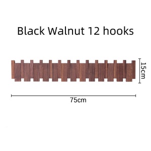 Rắn gỗ móc áo & Rack trong màu đen óc chó màu cho lối vào quần áo tổ chức <span class=keywords><strong>Wall</strong></span> Mount - Product Image 4