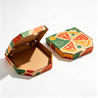 Boîtes à pizza triangulaires personnalisées avec impression de logo, papier cartonné blanc de haute qualité, pour camions de nourriture et restaurants
