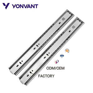 Langlebige rost beständige Soft Close 3-fach Voll auszug Rebound Kugellager Schublade Schiebe schrank Kommoden Kleider schrank Schublade - Product Image 1