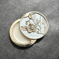 Baume de parfum solide en forme d'éventail, boîte de parfum solide, or, baume de parfum solide de haute qualité
