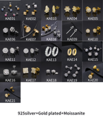 3mm-10mm Boucles d'oreilles classiques Mossanite à vis Bijoux de luxe en argent sterling 925 VVS Moissanite Diamond Ear Stud pour hommes femmes