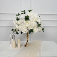 Vente en gros de boules de fleurs artificielles en soie de 40 cm, centre de table, arrangements floraux 3D pour mariage, Noël, faits à la main