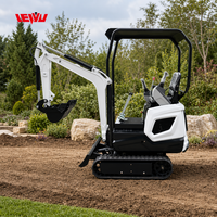 Mini-excavatrice de fabrication chinoise, moteur EPA, nouvelle mini-pelleuse, mini-excavatrice de 1,5 tonne pour jardin