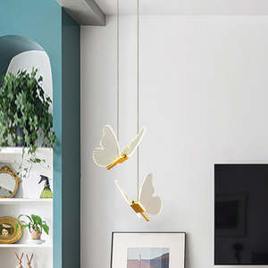 PM, luces colgantes de mariposa Led de lujo, iluminación interior nórdica, lámpara colgante moderna, decoración de sala de estar, luces colgantes de arte para el hogar - Product Image 5