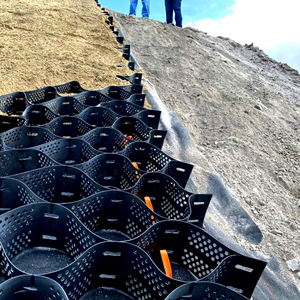 Géocellules en HDPE de Chine, stabilisateurs de <span class=keywords><strong>gravier</strong></span>, géocellules en plastique en nid d'abeille pour routes et pentes - Product Image 3