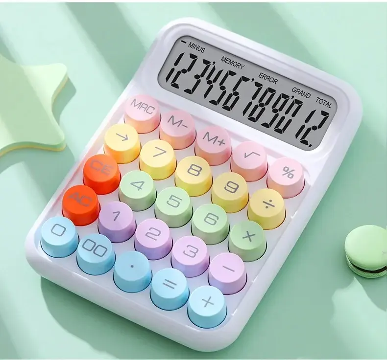 Para cor calculadora teclado mecânico computador desktop alta beleza escritório calculadora científica