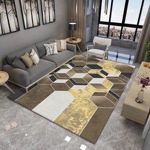 3D Impreso Hexágono Enrejado Diseño Panal Oficina Área <span class=keywords><strong>Alfombra</strong></span> rombo Luz de neón <span class=keywords><strong>Alfombra</strong></span> geométrica de lujo - Product Image 5