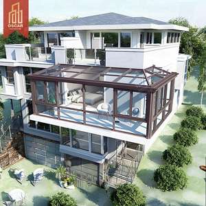 Lowes Glass Pool Cover Retráctil Swimming Porch House Recinto Claro Transparente Impermeable A prueba de viento Sunroom - Product Image 3