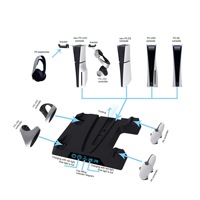 Support de ventilateur de refroidissement multifonctionnel universel et support de stockage pour consoles PS5 Pro, PS5 Slim et PS5