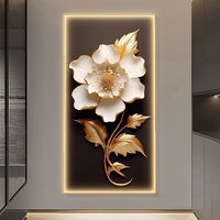 Décoration Murale Moderne Nordique en Verre et Porcelaine avec Cadre Photo, Horloge Numérique LED et Peinture Lumineuse – Vente en Gros Usine