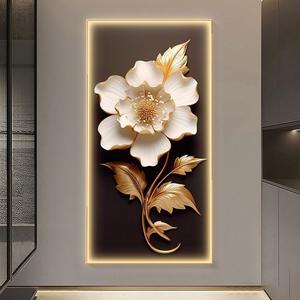 Decorazione per la Casa: Cornice Moderna Nordica con Poster <span class=keywords><strong>in</strong></span> <span class=keywords><strong>Vetro</strong></span> e Cristallo, Orologio Digitale LED e Dipinto Artistico da Parete - Product Image 4