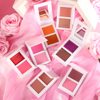 Palette de fards à joues 2-en-1 crème et poudre, ultra-légère, rose doux, glamour, waterproof, végane, personnalisable avec logo ODM, style jeune fille
