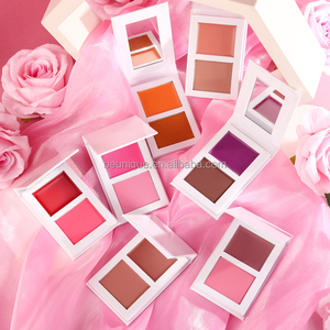 Palette de fards à joues 2-en-1 crème et poudre, ultra-légère, rose doux, glamour, waterproof, végane, personnalisable avec logo ODM, style jeune fille - Product Image 4