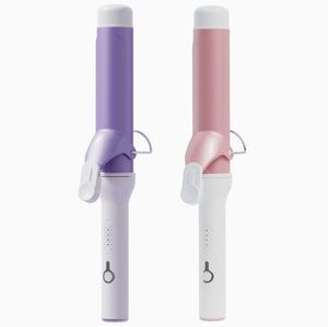 Dual Voltage Adjustable Temperature Thermal <b>Brush</b> Double PTC <b>Heating</b> System Brown Ceramic Hair Curler Comb - Product Image 3