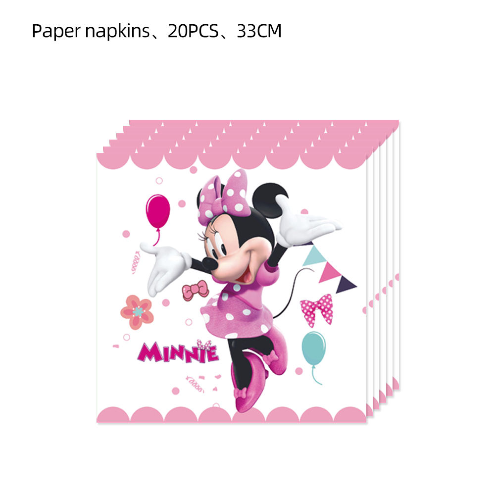 Serviettes en papier rose-20PCS