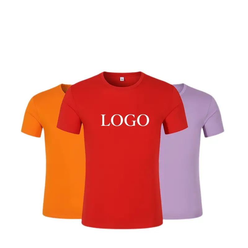 fast stock high quality custom t shirt sorona cool fiber 200g cotton solid color men women plain t shirt