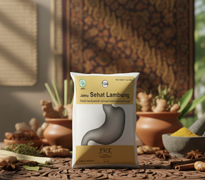 Poudre de boisson à base de plantes JMK pour le confort de l'estomac avec des feuilles de papaye, de réglisse et de curcuma |   Boisson bien-être botanique naturelle - Product Image 1