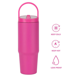 Custom logo Sport Water Bottles 30oz Double Wall Vacuum Insulated Stainless Steel Water Bottle <b>With</b> <b>Straw</b> Lid - Product Image 3