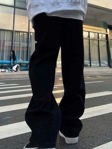 Người Đàn Ông Của Giản Dị Đường Phố Phong Cách Thẳng Chân Baggy Quần Spider <span class=keywords><strong>Web</strong></span> In Cao Bùng Thiết Kế Giữa Vải Bông Nylon Dịch Vụ OEM - Product Image 2