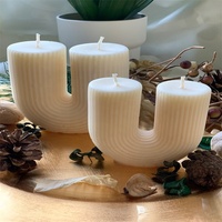 Hausgemachte Arch Rainbow Geometric Arch V-förmige duftende Aromatherapie-Kerze