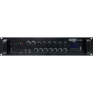 Amplificateur audio 6 canaux Winford PA-120 USB Bluetooth FM 70V 100V 16 Ohm 120W Récepteur professionnel - Product Image 1
