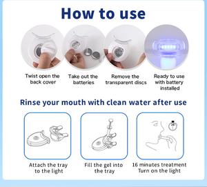 Kits de Gel Blanqueador Dental EKONG SMILE, 12% de Peróxido, Bandeja Bucal de Silicona, 5 Lámparas LED Azules para Uso en Casa/Oficina - Product Image 6