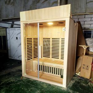 Sauna di Lusso per Interni 2-3 Persone in Legno di Hemlock <span class=keywords><strong>con</strong></span> Controllo WiFi, Sauna a Infrarossi per Uso Domestico, <span class=keywords><strong>Hammam</strong></span> Esterno, <span class=keywords><strong>Spa</strong></span> Domestica - Product Image 5