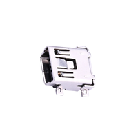 Conector USB Tipo B, 2.0, Ultrafino, Encastrable, 1 Puerto, 5 Pines, 1734035-2