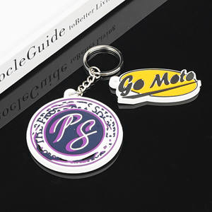 Logo personnalisé en caoutchouc souple dessin animé 2D porte-clés en PVC accessoires porte-clés 3D personnalisés avec un design unique - Product Image 1