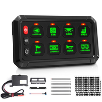 Nueva Caja de Control de Relés con Pantalla Táctil de 8 Interruptores Foocles, 12V/24V 80A, Interruptor Combinado RGB con Retroiluminación LED para ATV, UTV, SUV, Camioneta