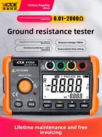 Testeur de résistance de mise à la terre Victor VC4105A – Mètre numérique de précision élevée pour la protection contre la foudre et la mesure du taux de terre