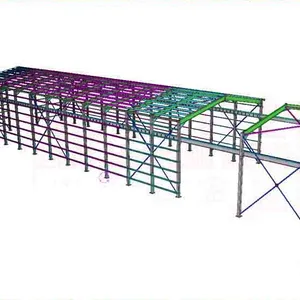 Пре-проектированные дизайн навеса из стальной структуры для 3D графического дизайна