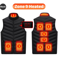 Veste et gilet chauffants en toile avec batterie rechargeable et banque d'alimentation pour hommes et femmes, pour la chasse, le ski et les activités de plein air en hiver