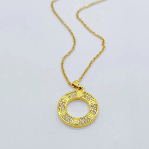 Fashion Jewelry Brand Stainless Steel Jewelry With Zircon <b>Ring</b> Love Screw Pendant <b>Necklace</b> Luxury Gift - Product Image 3