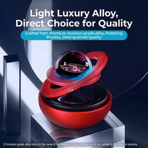 Diffuseur d'arômes pour voiture / Diffuseur d'arômes solaire en alliage d'aluminium lévitant et rotatif - Aromathérapie portable - Product Image 4
