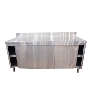 VICTORY Factory Supply Stainless Steel <b>Work</b> <b>Table</b> SS Cabinet Inox Bakery Equipment Food-Grade Powder Coating Commercial Kitchen - Product Image 1