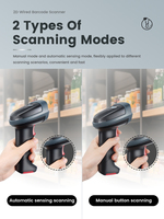 XB-D15 Syble Nouveauté Scanner de codes-barres portable 1D 2D Android filaire QR PDF417 économique