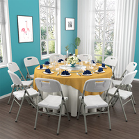 Table Pliante Ronde en Plastique de 1,80 m pour Banquets, Événements, Extérieur et Camping – Gamme Luxe