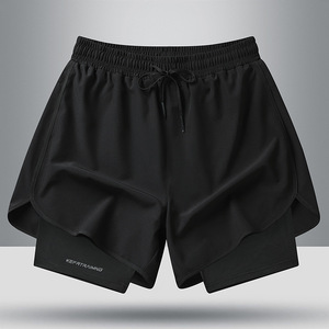 Short <span class=keywords><strong>de</strong></span> course d'été pour hommes et femmes Short <span class=keywords><strong>de</strong></span> sport à séchage rapide Doublure intérieure spéciale solide pour le terrain <span class=keywords><strong>de</strong></span> piste <span class=keywords><strong>de</strong></span> marathon - Product Image 1