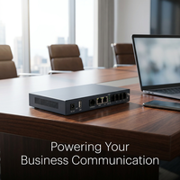 Conmutador Híbrido IP PBX 2 FXO 2 FXS, Compatible con 200 a 600 Usuarios SIP, Gateway VoIP Gigabit con 2O2S para Asterisk 3CX Enterprise SMB