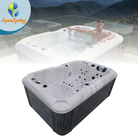 Spa extérieur professionnel, jacuzzi pour 2 personnes, système Balboa USA, acrylique Aristech, 48 jets de massage, cascade LED