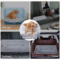 Promotion exceptionnelle : lits orthopédiques pour chiens en peluche rectangulaires, luxueux, moelleux, confortables, antidérapants, amovibles et lavables.