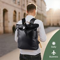 Sac à dos de luxe à fermeture éclair, unisexe, résistant à l'eau, en cuir PU, extensible, réglable, capacité de 20 à 37 L, polyester arqué