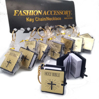 Accessoires Porte-clés Mini Livre Sainte Bible Chrétien Mignon en Gros