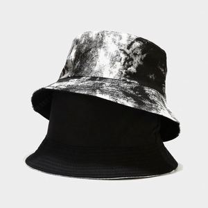 Nuevo Sombrero de Pescador Reversible de Doble Cara con Estampado Tie-Dye, Visera Ancha para Protección Solar, Ideal para Parejas y Viajes - Product Image 4