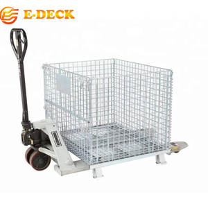 <span class=keywords><strong>Cage</strong></span> de fil galvanisée par entrepôt pliable durable de capacité élevée pour le recyclage - Product Image 3