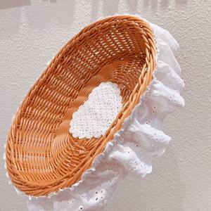 Cesta <span class=keywords><strong>de</strong></span> Almacenamiento Moderna Ecológica Tejida <span class=keywords><strong>a</strong></span> Mano <span class=keywords><strong>de</strong></span> Plástico PP Tipo Ratán <span class=keywords><strong>para</strong></span> el Hogar, <span class=keywords><strong>para</strong></span> Aperitivos, Pan, Verduras, Mesa <span class=keywords><strong>de</strong></span> Centro, Frutas - Product Image 4