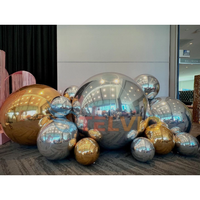 Ballon Disco réutilisable de sphère brillante de boule de miroir gonflable de PVC de taille différente pour la décoration de mariage de boîte de nuit d'événement de partie d'étape